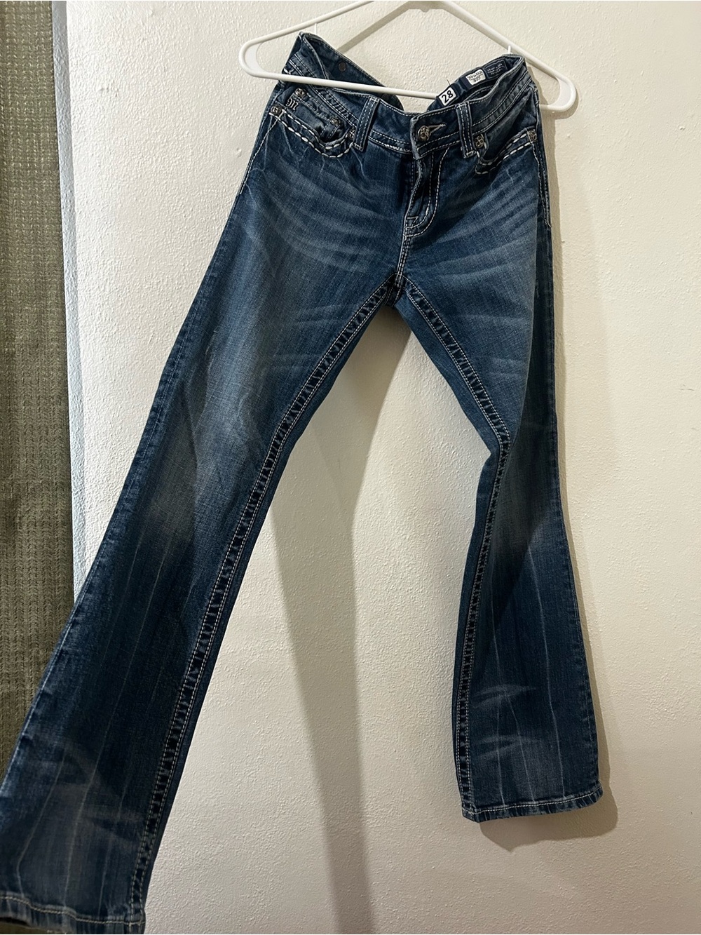 Women’s Embellished Back Pocket Bootcut Miss Me Jeans - Medium Blue - Picture 6 of 6